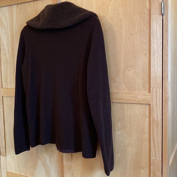 Ralph Lauren Active Women's Brown & Cream Fair Isle Zip Up Cardigan Sweater SZ-S - Picture 6 of 9